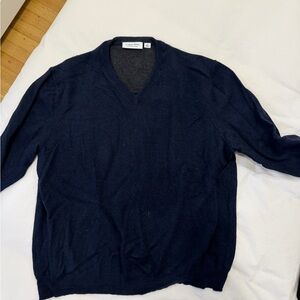 Calvin Klein Men's Deep Blue V-Neck Sweater